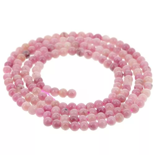 Perles rondes 2 mm pierre gemme - Jaspe Rose x39cm
