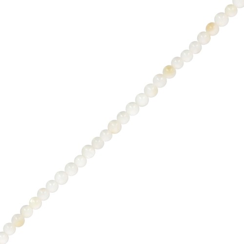 Perles rondes 2 mm - Nacre blanche x38cm
