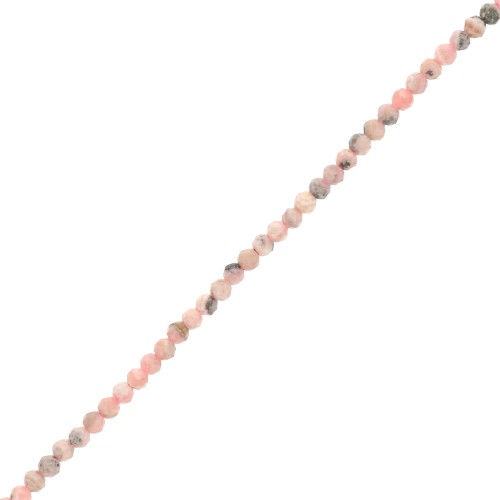 Perles rondes facettées 2 mm pierre gemme - Rhodochrosite x39.5cm