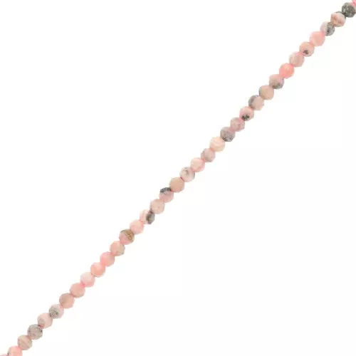 Perles rondes facettées 2 mm pierre gemme - Rhodochrosite x39.5cm