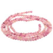 Perles rondes facettées 2 mm pierre gemme - Jaspe rose x39cm|raw }}