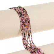 Perles rondes facettées 2 mm pierre gemme - Tourmaline x39cm