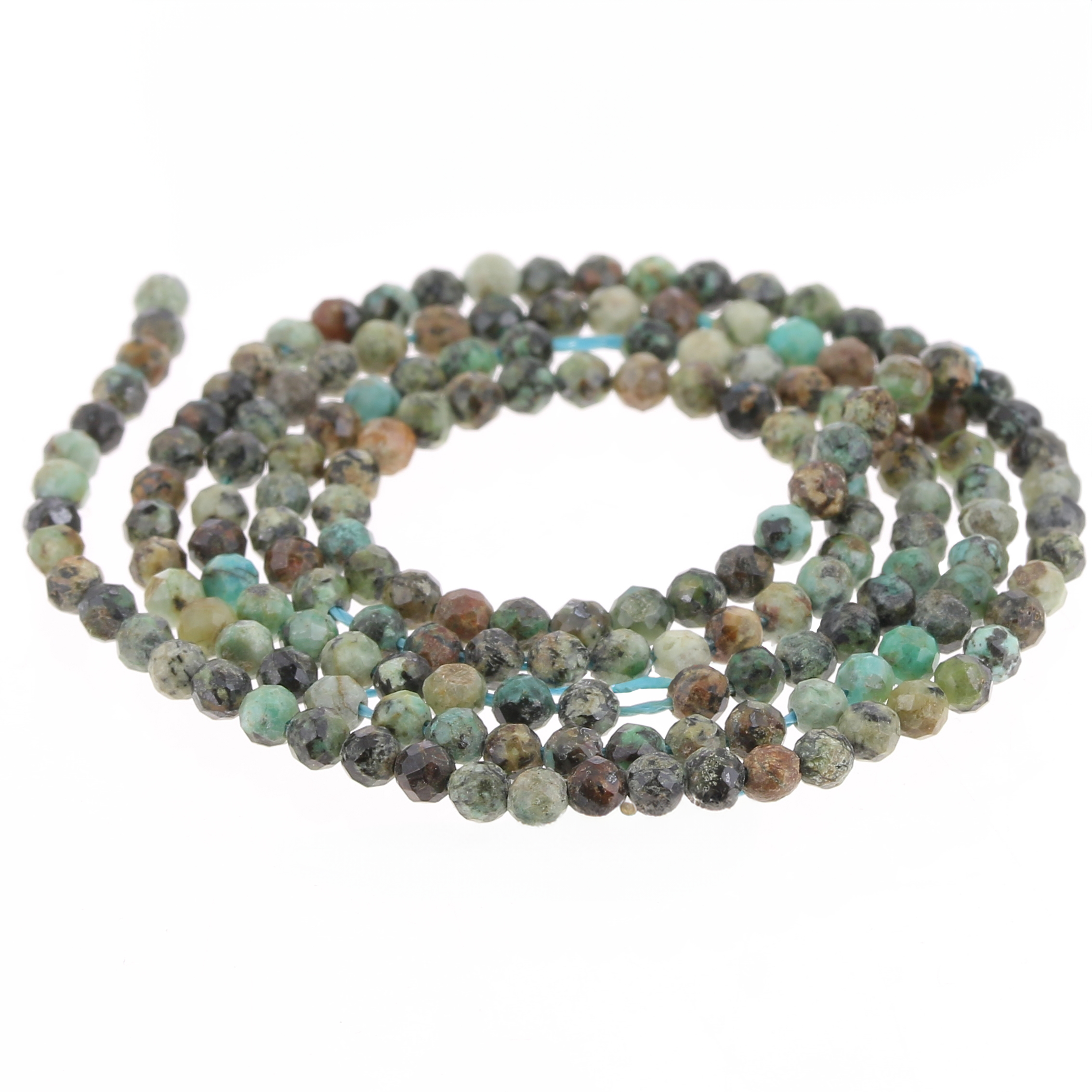 Perles d'Espacement en Pierre Naturelle à Facettes Turquoises