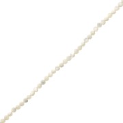 Perles rondes facettées 2 mm - Nacre blanche x39cm|raw }}