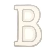 Moule silicone pour réaliser la lettre B en résine 40x23 mm x1