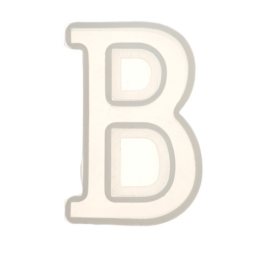 Moule silicone pour réaliser la lettre B en résine 40x23 mm x1