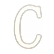 Moule silicone pour réaliser la lettre C en résine 40x26 mm x1