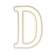 Moule silicone pour réaliser la lettre D en résine 40x22 mm x1