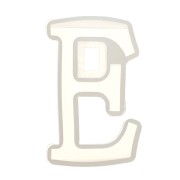 Moule silicone pour réaliser la lettre E en résine 40x23 mm x1|raw }}