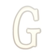 Moule silicone pour réaliser la lettre G en résine 40x23 mm x1|raw }}