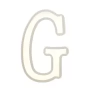 Moule silicone pour réaliser la lettre G en résine 40x23 mm x1