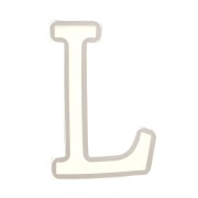 Moule silicone pour réaliser la lettre L en résine 40x23 mm x1