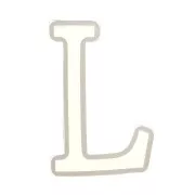 Moule silicone pour réaliser la lettre L en résine 40x23 mm x1