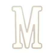 Moule silicone pour réaliser la lettre M en résine 40x27 mm x1