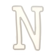 Moule silicone pour réaliser la lettre N en résine 40x28 mm x1|raw }}