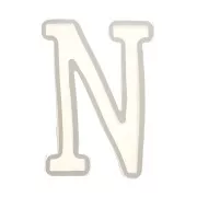 Moule silicone pour réaliser la lettre N en résine 40x28 mm x1