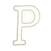 Moule silicone pour réaliser la lettre P en résine 40x22 mm x1