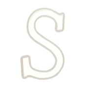 Moule silicone pour réaliser la lettre S en résine 40x23 mm x1|raw }}