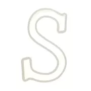 Moule silicone pour réaliser la lettre S en résine 40x23 mm x1