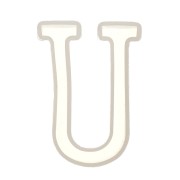 Moule silicone pour réaliser la lettre U en résine 40x25 mm x1|raw }}