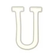 Moule silicone pour réaliser la lettre U en résine 40x25 mm x1