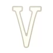 Moule silicone pour réaliser la lettre V en résine 40x27 mm x1