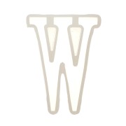 Moule silicone pour réaliser la lettre W en résine 40x28 mm x1