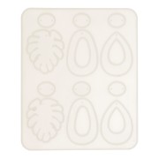 Moule silicone n°2 pour réaliser des boucles d'oreilles en résine 13x15 cm x1