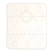 Moule silicone n°5 pour réaliser des boucles d'oreilles en résine 15x17 cm x1