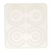 Moule silicone n°8 pour réaliser des boucles d'oreilles en résine 15x14 cm x1
