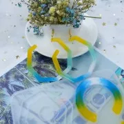 Moule silicone n°8 pour réaliser des boucles d'oreilles en résine 15x14 cm x1