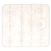Moule silicone n°2 pour réaliser pendentifs et breloques en résine 17.5x15.5 cm x1