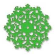Fleur filigranée en bois 50 mm Vert x1|raw }}