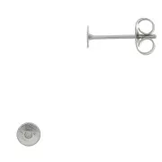 Clous d'oreilles disque 4 mm - Acier inoxydable x100