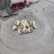 Bouton à queue bicolore en métal - Atelier Brunette Wink 9mm Off-white/Maple x1|raw }}