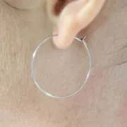 Créoles 25 mm à décorer - Acier inoxydable 316L x100