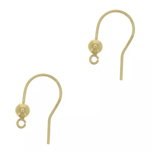 Crochets d'oreilles 16 mm en Gold filled (or laminé)  x2