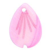 Sequin feuille en forme de goutte 18x13 mm en nacre - Rose x1|raw }}
