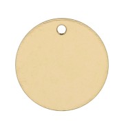 Sequin rond 13 mm - médaille à graver - Gold filled (or laminé) x1