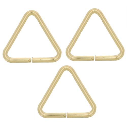 Anneaux ouverts triangulaires 7.6x0.7 mm en Gold filled (or laminé)  x5