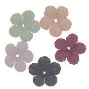 Assortiments de fleurs en tissu 25 mm - Multicolore x30|raw }}