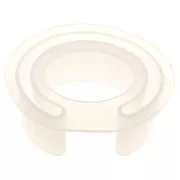 Moule silicone pour faire des bracelets manchettes ovales en résine 62x50x32 mm x1