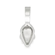 Attache pendentif à coller 14x5 mm - forme feuille - Argent 925 x1|raw }}