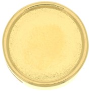 Poussoir rond pour cabochon fond plat 12 mm et lacet 10 mm - Doré à l'or fin x1