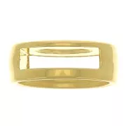 Poussoir rond pour cabochon fond plat 12 mm et lacet 10 mm - Doré à l'or fin x1