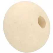 Perle en céramique 15 mm Crème mat x1