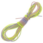 Fil de jade - Fil nylon tressé 1 mm - Dégradé Jaune fluo - Rose - Violet x2.90m|raw }}