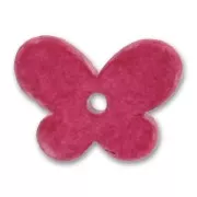 Papillon en céramique 22x30 mm Dark Fuchsia mat x1