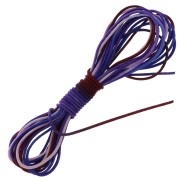 Fil de jade - Fil nylon tressé 1 mm - Dégradé Bleu foncé - Rouge - Violet x2.90m