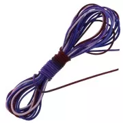 Fil de jade - Fil nylon tressé 1 mm - Dégradé Bleu foncé - Rouge - Violet x2.90m